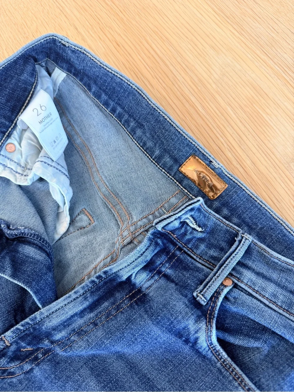 Mother Women’s High-Rise Skinny Jeans in Blue